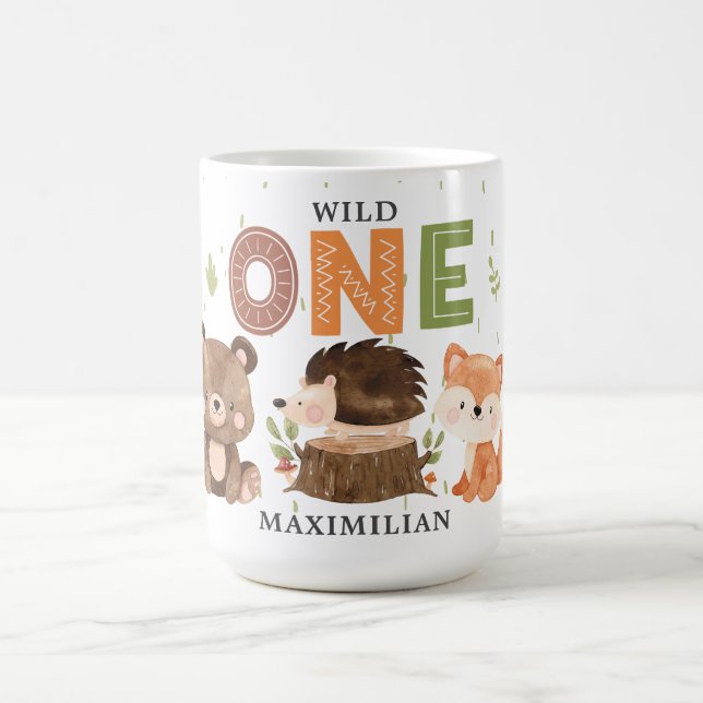 Woodland Animals 1st Birthday  Coffee Mug (Center)