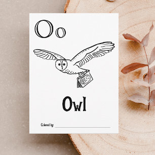 Woodland Animals ABC Colouring Baby Shower Activit Postcard