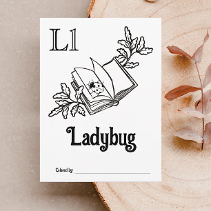 Woodland Animals ABC Colouring Baby Shower Activit Postcard