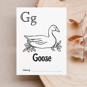 Woodland Animals ABC Colouring Baby Shower Activit Postcard