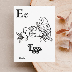Woodland Animals ABC Colouring Baby Shower Activit Postcard