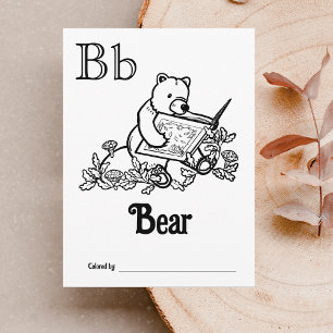 Woodland Animals ABC Colouring Baby Shower Activit Postcard
