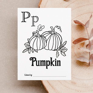 Woodland Animals ABC Colouring Baby Shower Activit Postcard