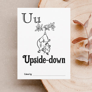 Woodland Animals ABC Colouring Baby Shower Activit Postcard