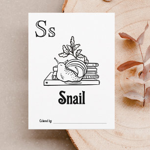 Woodland Animals ABC Colouring Baby Shower Activit Postcard