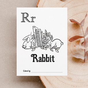 Woodland Animals ABC Colouring Baby Shower Activit Postcard