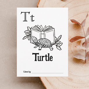 Woodland Animals ABC Colouring Baby Shower Activit Postcard