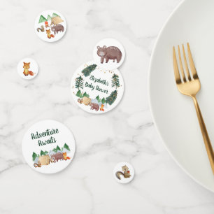 Woodland Animals Adventure Awaits Baby Shower Confetti