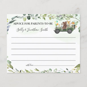 Woodland Animals Advice for Parents to-be card