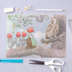 Woodland Animals and Children Elsa Beskow Tissue Paper