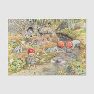 Woodland Animals and Children Elsa Beskow Tissue Paper