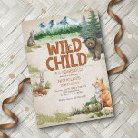 Woodland Animals Any Age Birthday Invitation<br><div class="desc">The perfect design for your little wild one! The coordinating pieces of this woodland animals birthday collection feature adorable forest critters,  gorgeous landscapes,  and rustic fonts. Order your printed invitations and party supplies or download your digital invitations now for a day they'll never forget!</div>