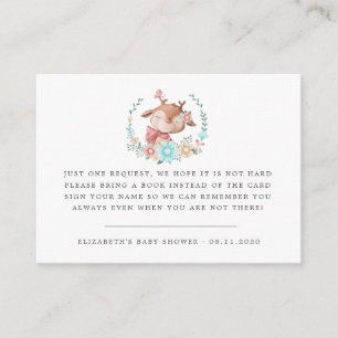 woodland animals baby deer baby shower enclosure card
