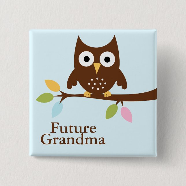 Woodland Animals Baby Shower 15 Cm Square Badge (Front)