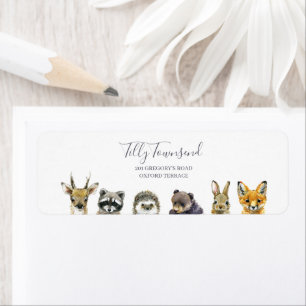 Woodland Animals Baby Shower Address