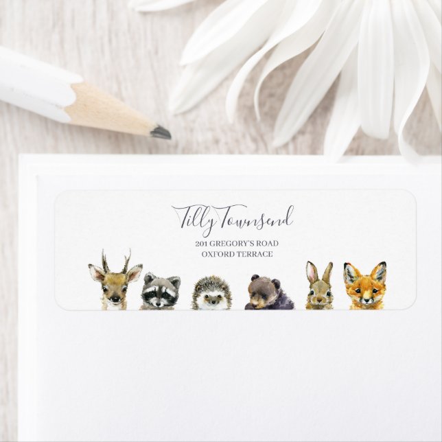 Woodland Animals Baby Shower Address  (Insitu)