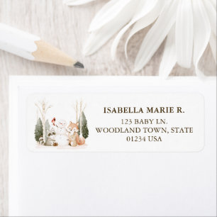 Woodland Animals Baby Shower Address