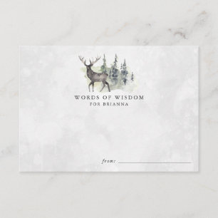 Woodland Animals Baby Shower Advice Cards