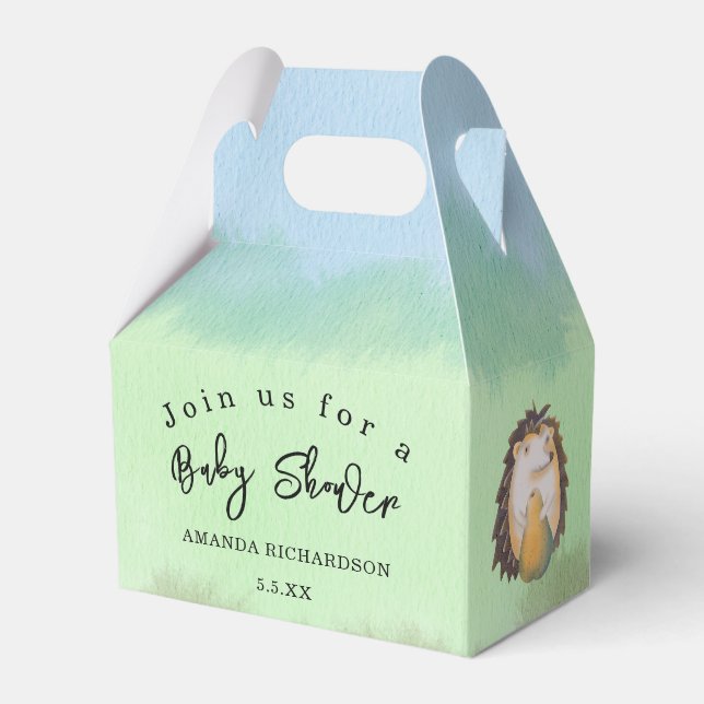 Woodland animals Baby Shower Favour Box (Front Side)