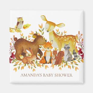Woodland Animals Baby Shower Favour  Magnet