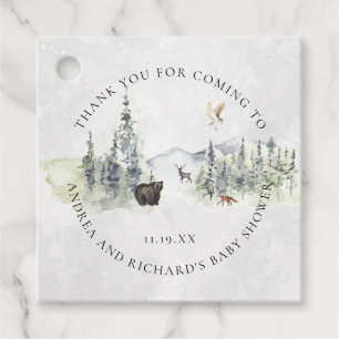 Woodland Animals   Baby Shower Favour Tag