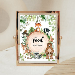 Woodland Animals Baby Shower Food Sign