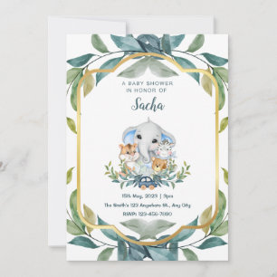 Woodland animals Baby Shower  Invitation
