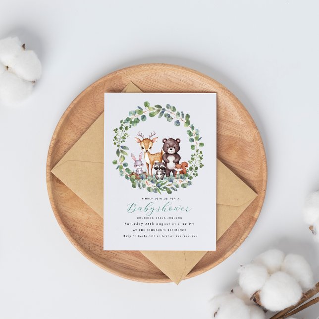 Woodland animals baby shower invitation  (Creator Uploaded)