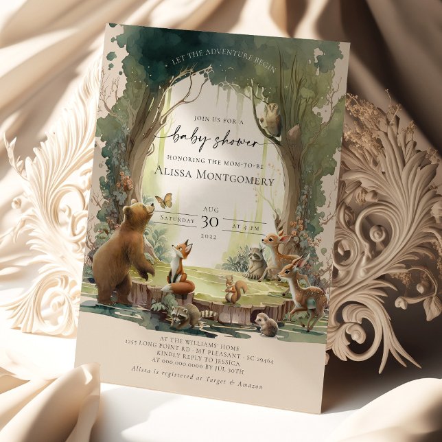Woodland Animals Baby Shower Invitation (Creator Uploaded)
