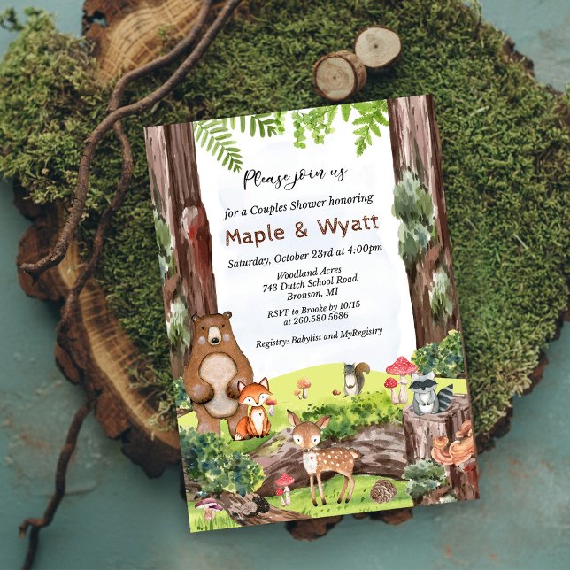 Woodland Animals Baby Shower Invitation (Creator Uploaded)