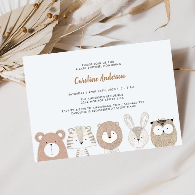 Woodland Animals Baby Shower Invitation (Creator Uploaded)