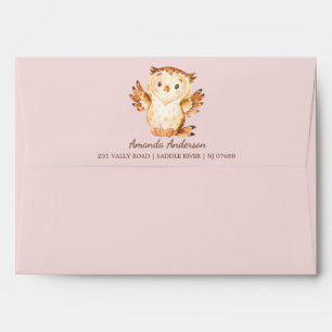 Woodland Animals Baby Shower Invitation Envelope