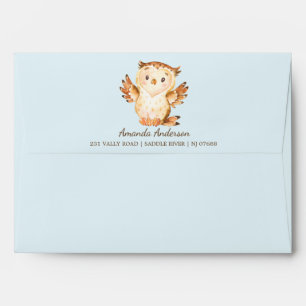 Woodland Animals Baby Shower Invitation Envelope
