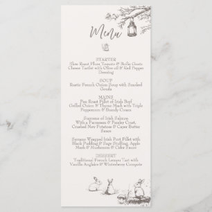 Woodland Animals Baby Shower Menu