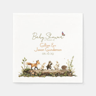 Woodland Animals Baby Shower Napkin