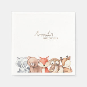 Woodland Animals Baby Shower Napkin