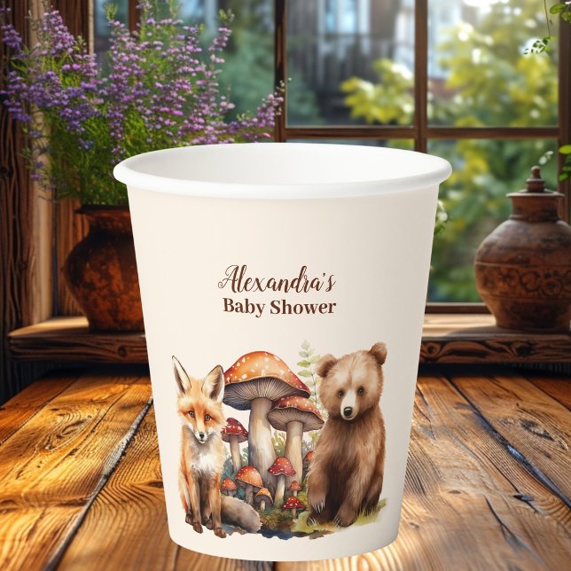 Woodland Animals Baby Shower Paper Cups (Creator Uploaded)