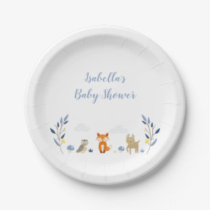 Woodland Animals Baby Shower Plates