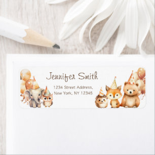 Woodland Animals baby shower Return Address