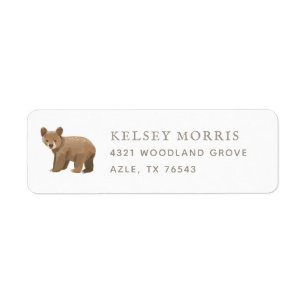 Woodland Animals Baby Shower Return Address