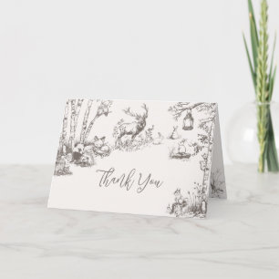 Woodland Animals Baby Shower Thank You Card
