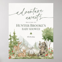 Woodland Animals Baby Shower Welcome Sign