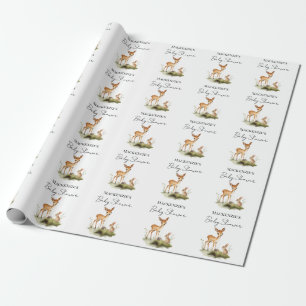 Woodland Animals Baby Shower Wrapping Paper