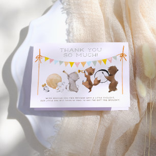 Woodland Animals Band Parade Baby Shower Thank You
