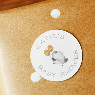 Woodland Animals Band Parade Cute Baby Shower Classic Round Sticker