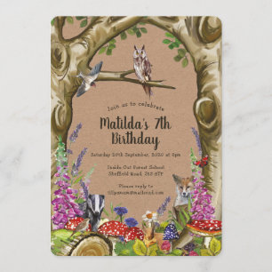 Woodland Animals Birthday Forest Invitation