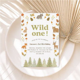 Woodland Animals Birthday Invitation