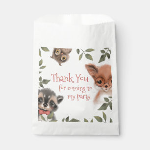 Woodland Animals Birthday Party Thank You Favour Bags