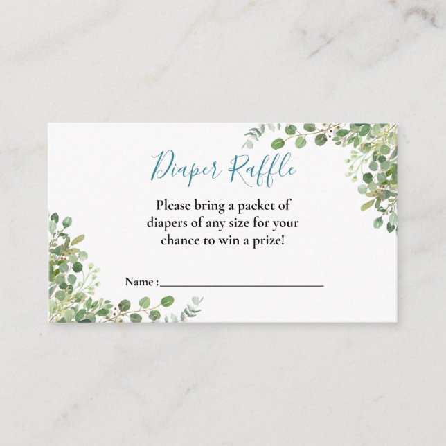 Woodland Animals Blue Truck Baby Shower Enclosure Card (Front)