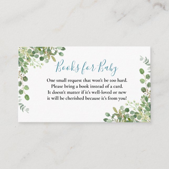 Woodland Animals Blue Truck Baby Shower Enclosure Card (Front)